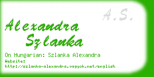 alexandra szlanka business card